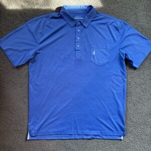 Johnnie-O PREP-FORMANCE polo shirt Men's Large Blue Classic Athletic Casual Golf